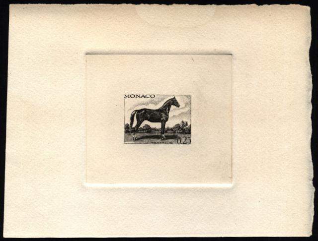 Monaco_1970_Yvert_835a-Scott_785_unadopted_25c_cheval_trotteur_etat_black_b_AP