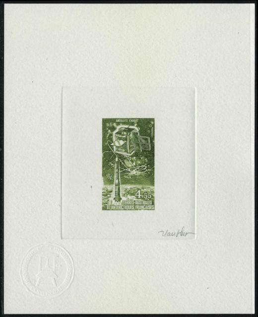 FSAT_1980_Yvert-Scott_unissued_4f55_unadopted_Satellite_Exosat_dark-olive-green_ac_AP