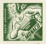 Monaco_1953_Yvert_PA51-Scott_C36_dark-olive-green_detail