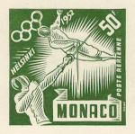 Monaco_1953_Yvert_PA52-Scott_C37_dark-olive-green_detail