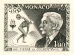 Monaco_1963_Yvert_635a-Scott_548_unadopted_De_Coubertin_black_ab_AP_detail