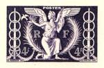 France_1944_Yvert_669a-Scott_503a_unadopted_4f_Angel_Paix_Type_1_dark-violet_AP_detail