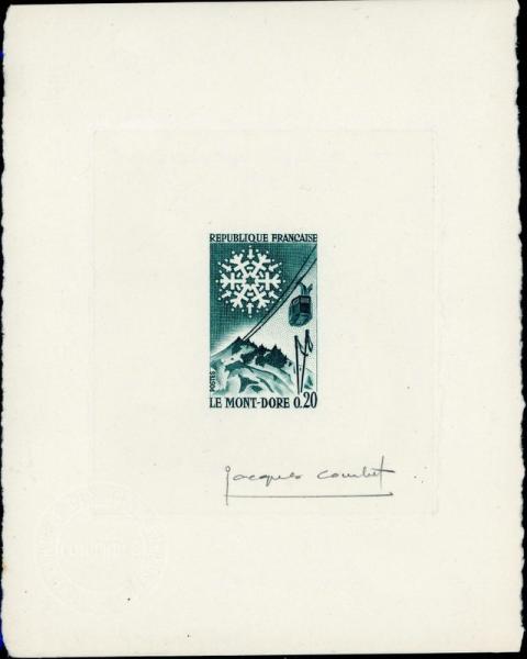 France_1961_Yvert_1306-Scott_1002_dark-green