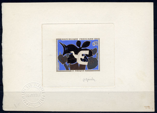 France_1961_Yvert_1319-Scott_1015_positive_hand_multicolor_ba