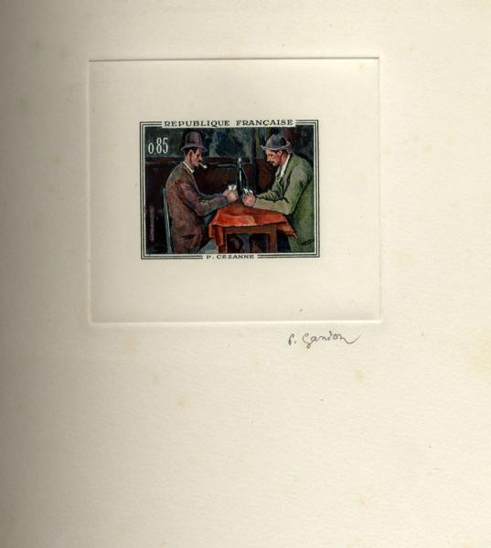 France_1961_Yvert_1321-Scott_1017_positive_hand_multicolor_b