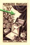 France_1951_Yvert_974a-Scott_715a_unadopted_20f_fleurs_et_parfums_Type_I_sepia_ATP_detail
