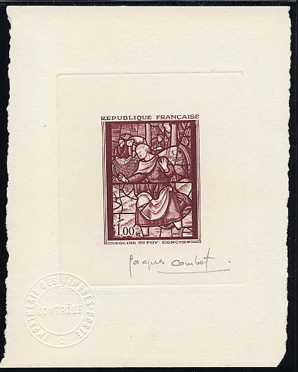 France_1963_Yvert_1377-Scott_1055_positive_lilac-brown