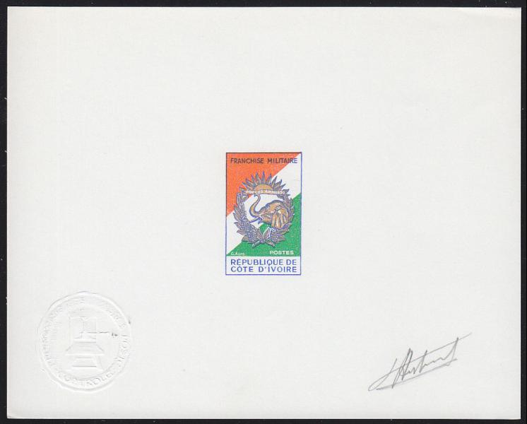 Ivory_Coast_1967_Yvert_Franch-Milit_1-Scott_M1_multicolor_typo_a