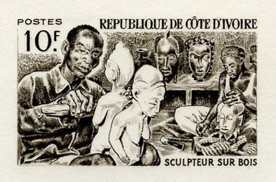 Ivory_Coast_1965_Yvert_231-Scott_224_sepia_c_detail
