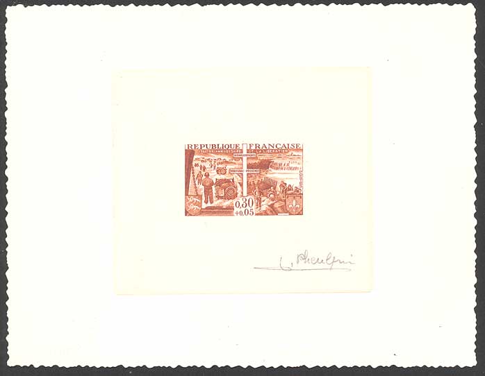 France_1964_Yvert_1409-Scott_B379_brown