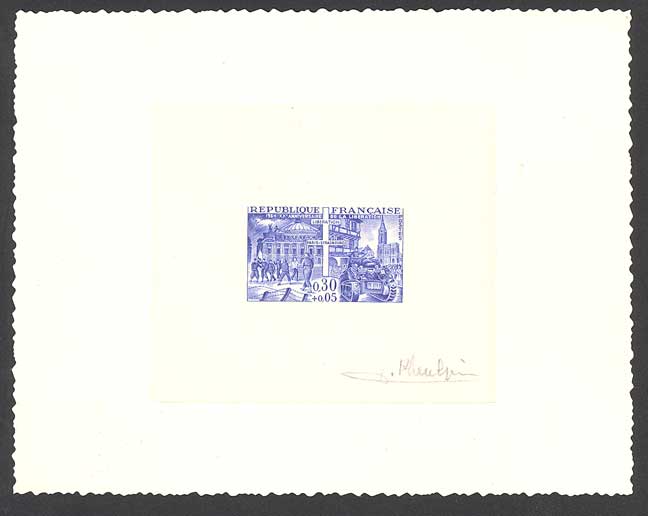 France_1964_Yvert_1410-Scott_B380_blue-violet