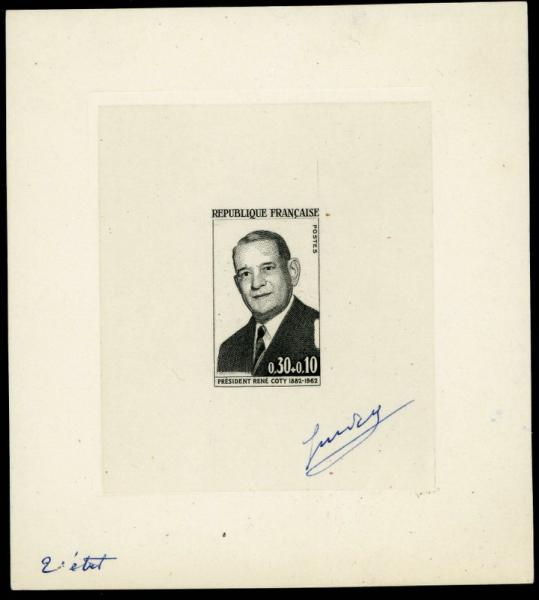 France_1964_Yvert_1412-Scott_B382_2eme_etat_black_a