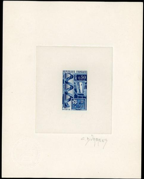 France_1964_Yvert_1416-Scott_1086_blue_a