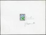 France_1964_Yvert_Taxe_99-Scott_black_+_green_+_blue_typo