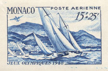 Monaco_1948_Yvert_PA35-Scott_CB10_blue_1115_detail
