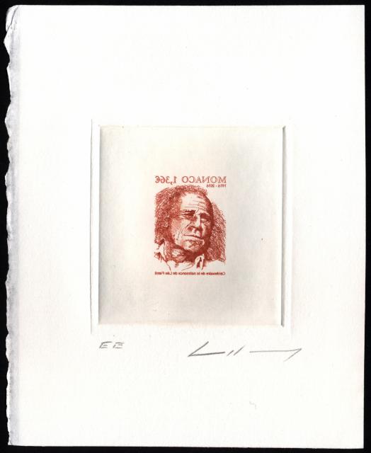 Monaco_2016_Yvert_3055a-Scott_2859_unadopted_inverted_engraving_Leo_Ferre_1er_etat_brown-red_a_AP