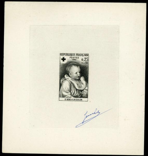 France_1965_Yvert_1466-Scott_B392_etat_black_a