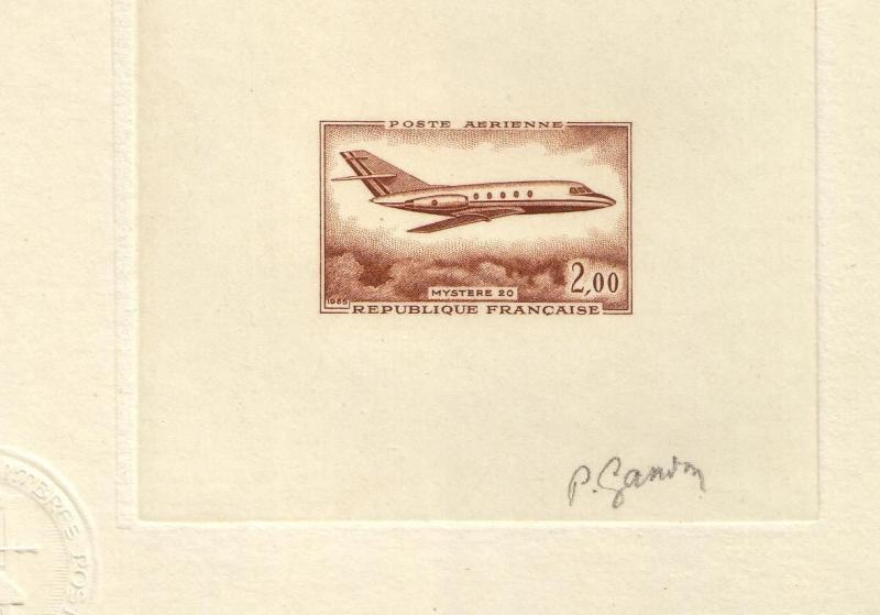 France_1965_Yvert_PA42-Scott_C41_brown_ba_detail