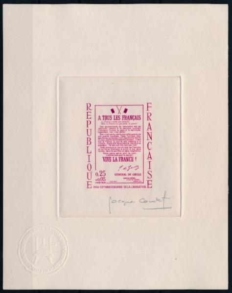 France_1964_Yvert_1408-Scott_B378_positive_red-lilac_a