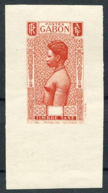 Gabon_1932_Yvert_Taxe_23a-Scott_unissued_ruled_ground_native_woman_2eme_etat_red-orange_AP