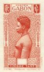 Gabon_1932_Yvert_Taxe_23a-Scott_unissued_ruled_ground_native_woman_2eme_etat_red-orange_AP_detail