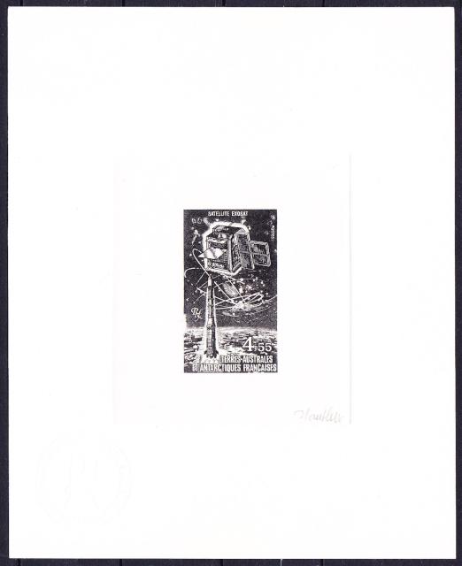 FSAT_1980_Yvert-Scott_unissued_4f55_unadopted_Satellite_Exosat_black_ab_AP