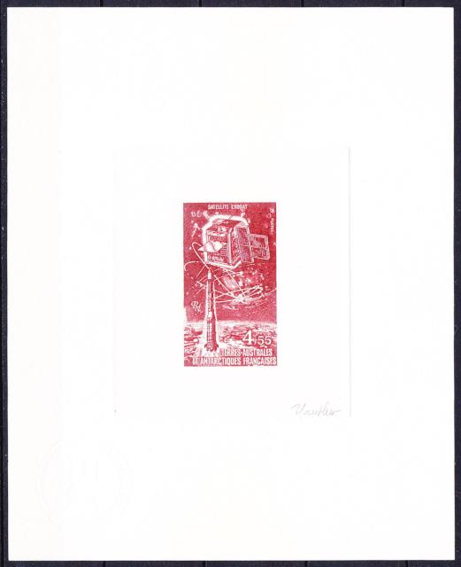 FSAT_1980_Yvert-Scott_unissued_4f55_unadopted_Satellite_Exosat_red_ab_AP