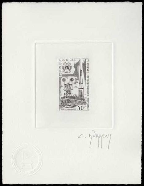 Niger_1967_Yvert_PA71-Scott_C71_black_ea