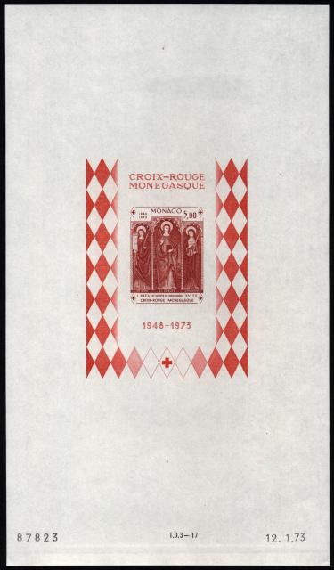 Monaco_1972_Yvert_BF7-Scott_864_Dolceacqua_Red_Cross_red_a_ESS