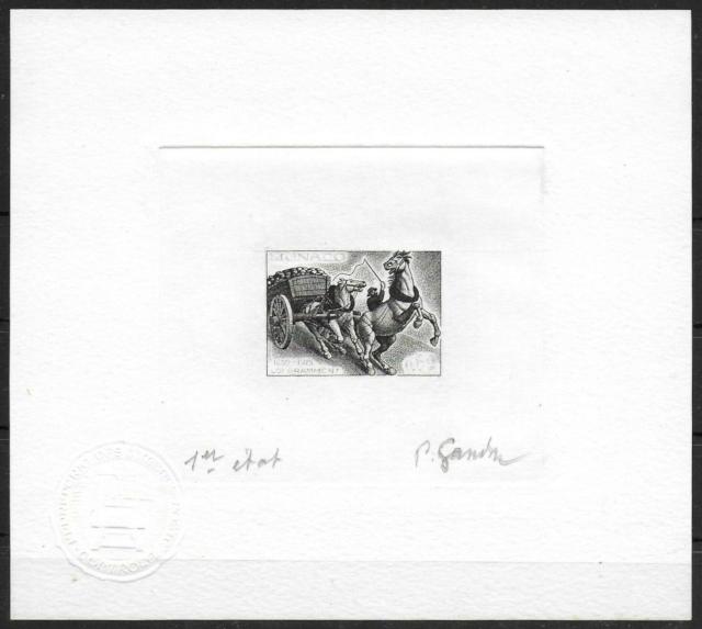 Monaco_1975_Yvert_1033a-Scott_995_unadopted_60c_wagon_with_horses_1er_etat_black_cb_AP