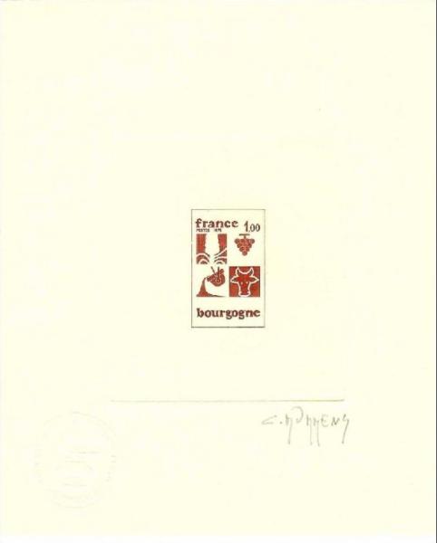 France_1975_Yvert_1848-Scott_1441_positive_brown
