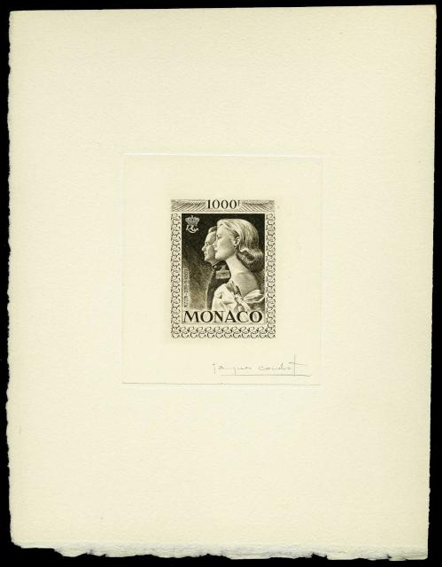 Monaco_1959_Yvert_PA72b-Scott_C55_unadopted_1000f_Grace_et_Rainier_III_maigre_black_g_AP