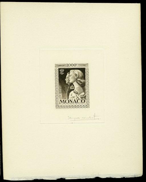 Monaco_1959_Yvert_PA72b-Scott_C55_unadopted_1000f_Grace_et_Rainier_III_maigre_black_h_AP