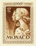 Monaco_1959_Yvert_PA72b-Scott_C55_unadopted_1000f_Grace_et_Rainier_III_maigre_brown-orange_a_AP_detail