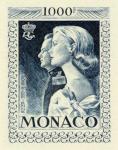 Monaco_1959_Yvert_PA72b-Scott_C55_unadopted_1000f_Grace_et_Rainier_III_maigre_dark-blue_c_AP_detail