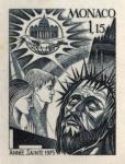 Monaco_1975_Yvert_1015a-Scott_973_unadopted_Holy_Year_dark-grey_a_AP_detail