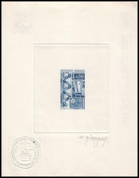 France_1964_Yvert_1416-Scott_1086_blue_b