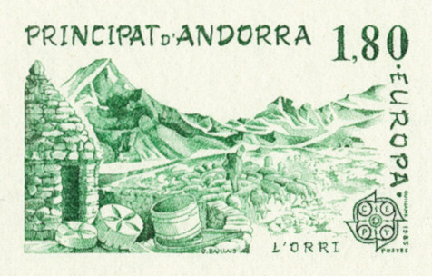 Andorra_1983_Yvert_313-Scott_307_green_detail