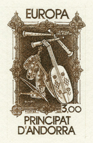 Andorra_1985_Yvert_340-Scott_338_dark-brown_detail
