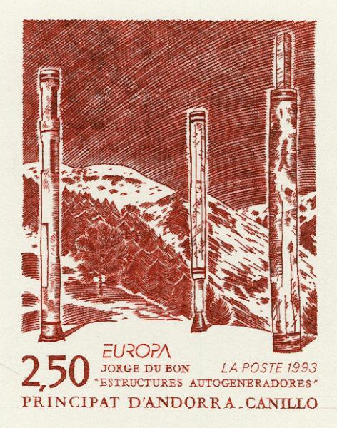 Andorra_1993_Yvert_430-Scott_425_brown-red_detail