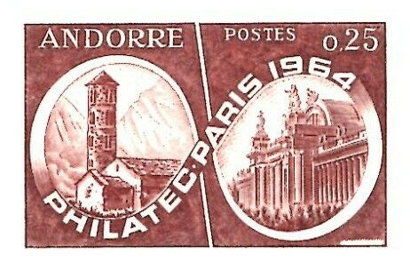 Andorra_1964_Yvert_171-Scott_158_brown-red_b_detail