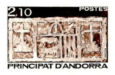 Andorra_1990_Yvert_390-Scott_380_dark-brown_detail