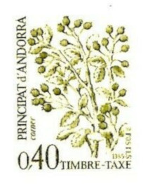 Andorra_1985_Yvert_Taxe_56-Scott_J56_olive-green_detail