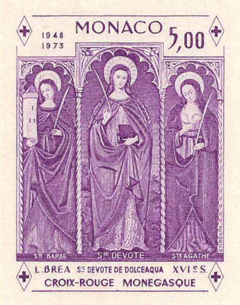 Monaco_1972_Yvert_BF7a-Scott_864_unadopted_Dolceaqua_Red_Cross_violet_g_ESS_detail