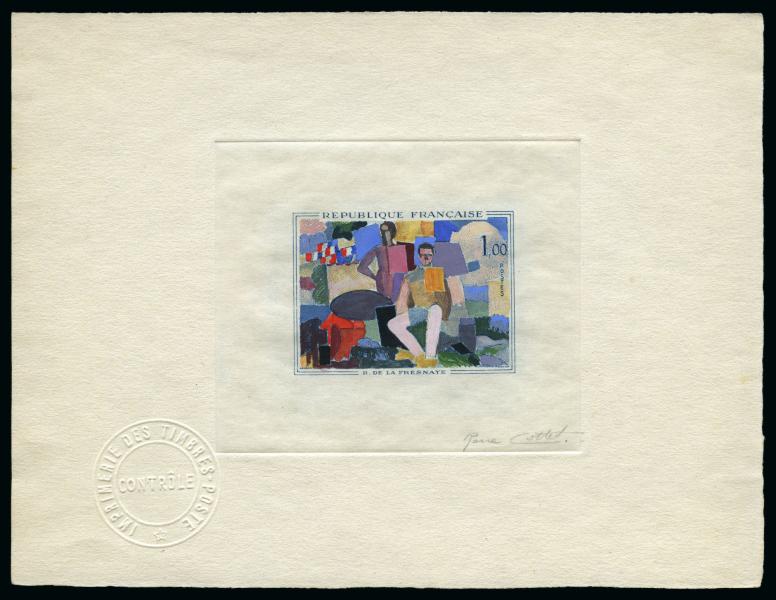 France_1961_Yvert_1322-Scott_1018_positive_hand_multicolor_ac