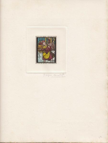 France_1963_Yvert_1377-Scott_1055_positive_etat_hand_multicolor