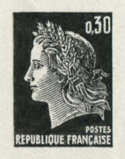 France_1969_Yvert_1611-Scott_1231c_etat_black_typo_d_detail