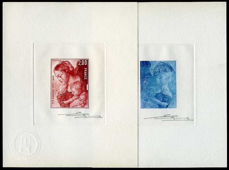 France_1977_Yvert_1958-Scott_1518_positive_red_a_+_negative_blue
