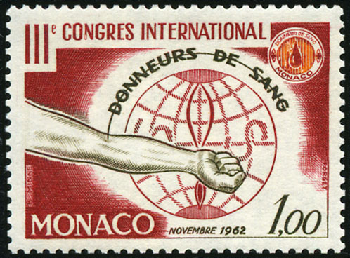 Monaco_1962_Yvert_598-Scott_510_blood_donors_IS