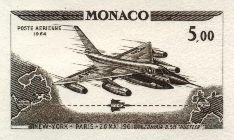 Monaco_1964_Yvert_PA82-Scott_C64_etat_sepia_aa_detail